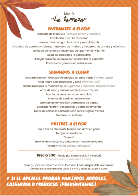 Menú del día La cuchara de Martín