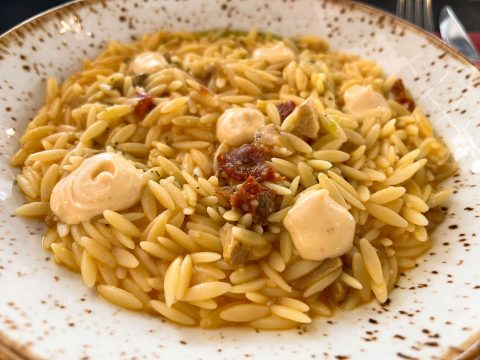 Falso rissoto con hongos y calabaza Ayres del Soto
