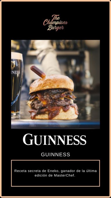 The Champions Burger Pamplona 2024 - Guinness